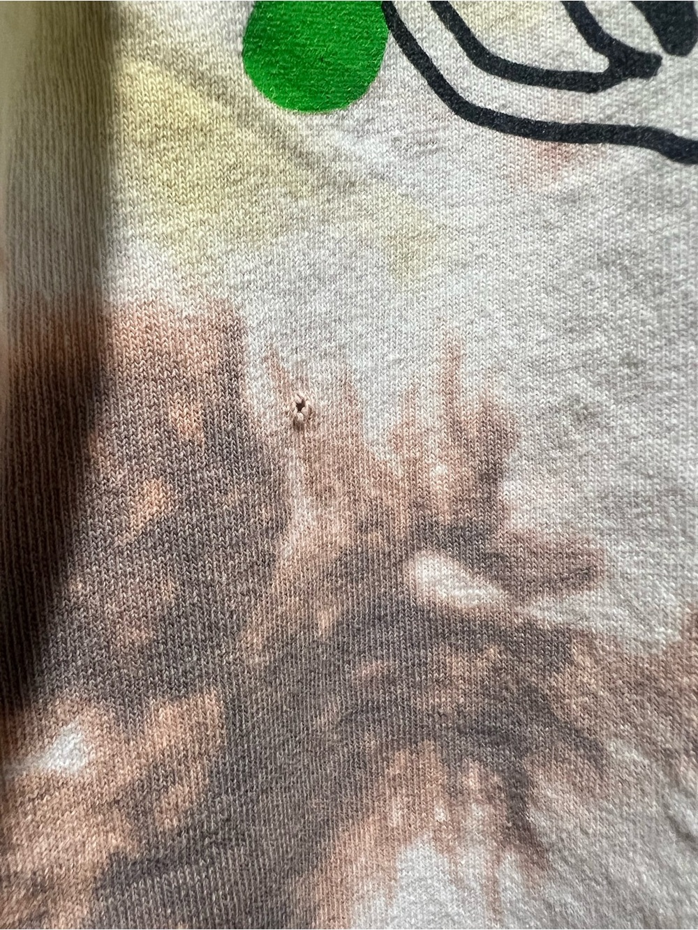 Online Ceramics Tie-Dye Tree Graphic Tee - Green & Yellow - Size Small - Picture 6 of 6